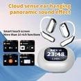 thumbnail image 3 of Intelligent Touch Screen Open Bluetooth Earphones - True Wireless Open Ear Earbuds Bluetooth 5.4 - Double Noise Reduction to Listen Touch Screen Control - Fitness, Running and Cycling (White), 3 of 7