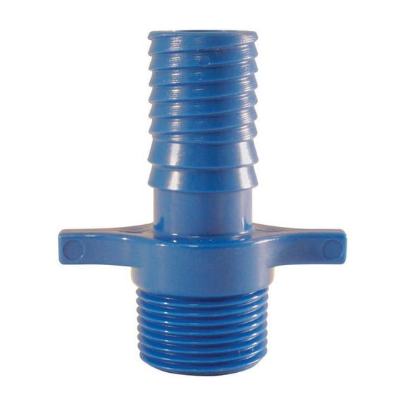 Blue Twisters 4814703 1 in. Insert x 0.75 in. Dia. MPT Polypropylene Male Adapter, Blue