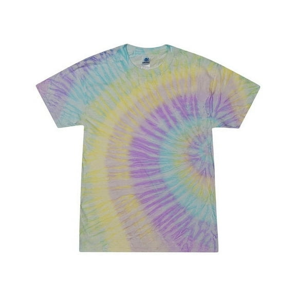 Colortone Mens Multi-Color Tie-Dyed T-Shirt, 4XL, Mystique