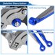 thumbnail image 4 of Palancas de freno y embrague cortas y largas para Yamaha TMAX560 2019-2020, palanca de freno ajustable de motocicleta, aleación de aluminio, mango de titanio con extremo azul, 4 of 6