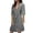 Gray, variant on Women's Solid Linen Cotton Short Sleeve Pajama Robe - Lightweight Breathable Sleepwear for Summer Home Comfort Green