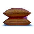 thumbnail image 3 of The HomeCentric Decorative Throw Pillow covers Gold & Purple Pack of 2, 14"x14" (35x35 cm) Art Silk Solid & Two Tone Silk Pillow Case For Sofa Hotels, living, Bed Room, Modern - Gold & Purple Luxury, 3 of 9