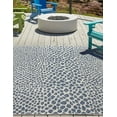 thumbnail image 3 of Rugs.com Jill Zarin Outdoor Collection Rug – 13' Square Blue Flatweave Rug Perfect For Living Rooms, Kitchens, Entryways, 3 of 9