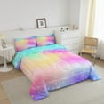 thumbnail image 2 of Christmas Decor Comforter Set Rainbow Gradient Bedding King Size Happy New Year Xmas Bedding Comforter Sets Santa Claus Gifts Duvet Insert Merry Christmas Quilt 3 Piece, 2 of 6