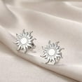 thumbnail image 3 of Dainty Tiny Sun Stud Earrings Sensitive Ears Stainless Steel Minimalist Sunshine Cartilage Tragus Hypoallergenic Piercing Studs Fashion Statement Jewelry Birthday Graduation Gifts For Women Men, 3 of 10