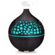 thumbnail image 1 of Humidificador de color de grano de madera oscura de 180 ml, humidificador de aroma ultrasónico USB con 7 luces LED de colores difusor de aroma para dormitorio, yoga, oficina JM, 1 of 5