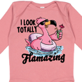 thumbnail image 4 of Inktastic I Look Totally Flamazing with Flamingo in Sunglasses Boys or Girls Long Sleeve Baby Bodysuit, 4 of 5