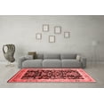 thumbnail image 3 of Ahgly Company Indoor Square Oriental Red Industrial Area Rugs, 3' Square, 3 of 4