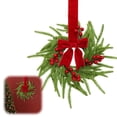 thumbnail image 2 of 4Pcs Mini Christmas Wreaths,Artificial Christmas Cabinet Kitchen Wreaths,Farmhouse Winter Wreath for Front Door, Window, Mantel, Fireplace Indoor Home Xmas Decor, 2 of 7