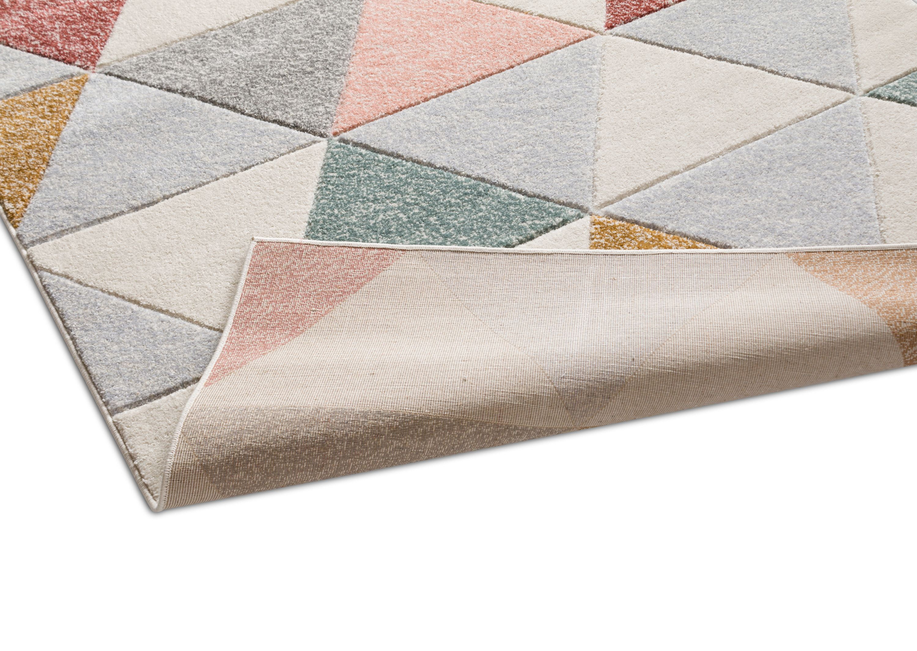 Well Woven Ruby Clark Mid-Century Modern Cream Geometric Triangles 7'10" x 9'10" Area Rug