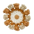 thumbnail image 3 of Crochet Coaster, Lily of the Valley Coaster, linda mesa de café Cup Mat Table de café Protector para comedor Café Decoración del hogar Beige marrón, 3 of 8