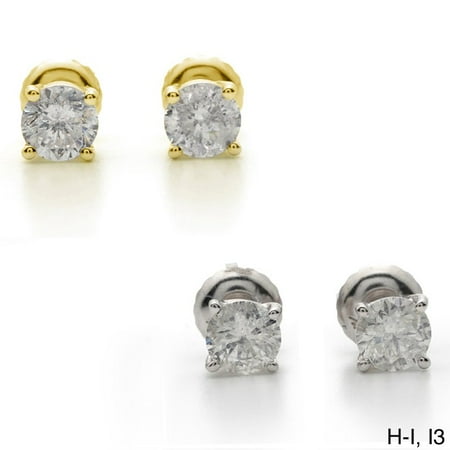 Auriya 18k Gold 2ct Tw Round Clarity Enhanced Diamond Stud This On Opens A Dialog That Displays Additional Images For Product With The Option To Zoom In Or Out