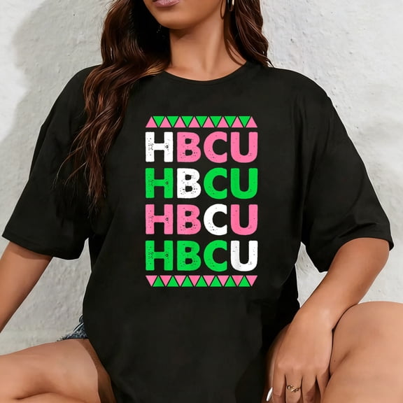 100% Cotton Unisex HBCU Pink and Green Historically Black College University T-Shirt