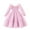 Pink, variant on Sngxgn Girls Dresses Casual A-line Ruffled Button Long Sleeve Swing Dress(Pink,3Y)