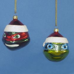 Kurt S. Adler 3" Teenage Mutant Ninja Turtles Glass Leonardo Christmas Ornament - Green/Blue