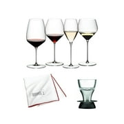 Riedel Winewings Tasting Wine Glass Set (4-Pack) W/Aerator and Polishing Cloth