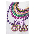 thumbnail image 3 of Ambesonne Mardi Gras Tablecloth Rectangular Table Cover, Party Beads Patterns, 60"x84", Multicolor, 3 of 4