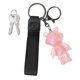 thumbnail image 5 of Llavero con estampado de letras acrílicas personalizado, accesorio de bolso de dibujos animados de anime de moda para hombres y mujeres, adorable llavero con dije de oso rosa, 5 of 8