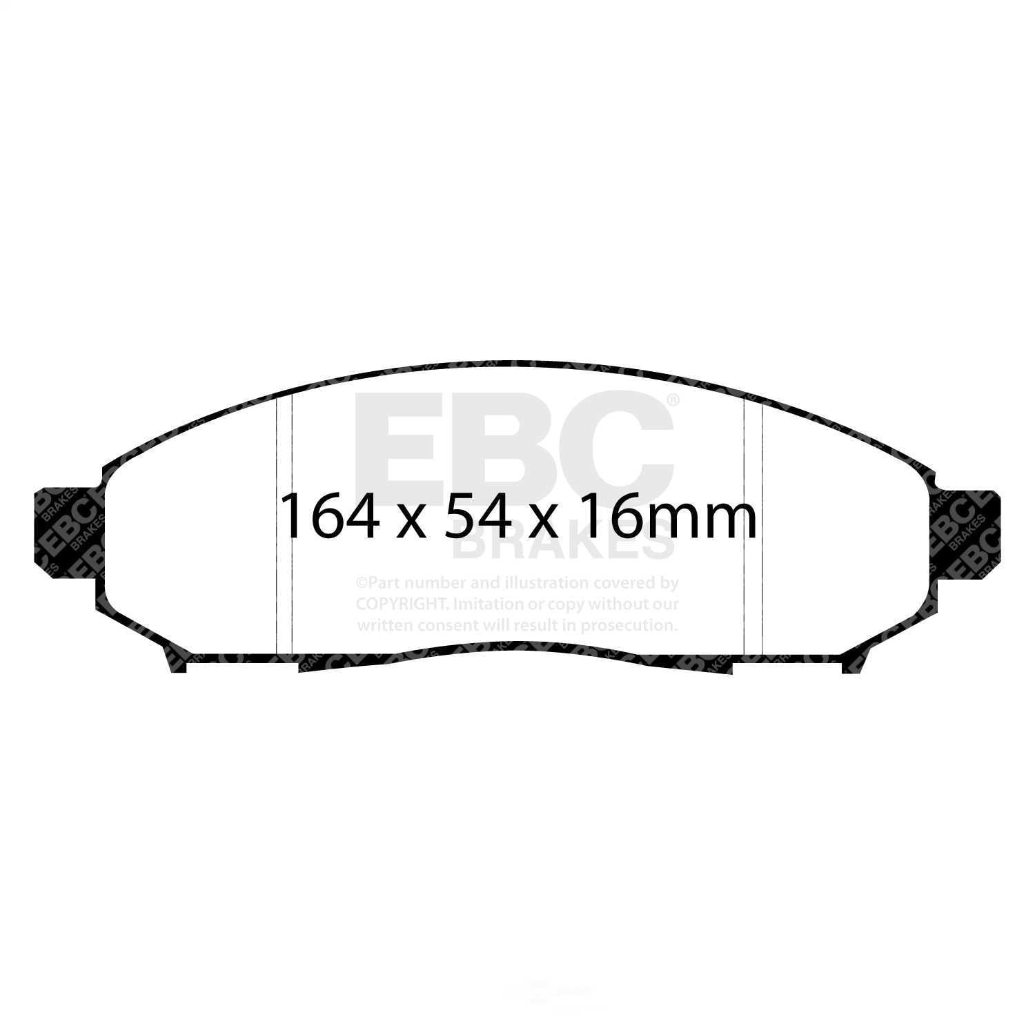 EBC Brakes Greenstuff 6000 Series Heavy Duty 4x4/SUV/Light Truck Brake Pad Set Fits select: 2005-2023 NISSAN FRONTIER, 2005-2012 NISSAN PATHFINDER