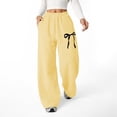 thumbnail image 4 of EnJoCho Girls Bowknot Baggy Sweatpants Cute Straight Leg Athletic Pants With Pockets Clothes Teen Girls 4-13 Years Casual Streetwear Joggers Sweats Loung𝖾wear, 4 of 7