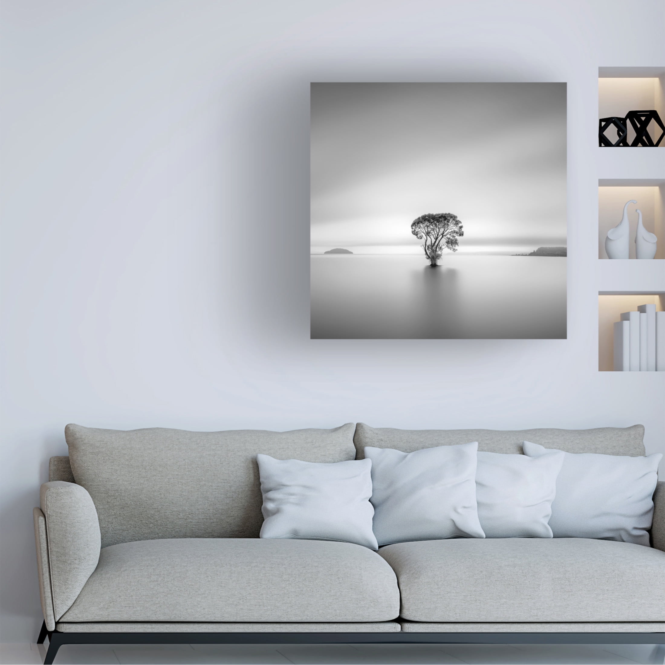 Canvas Wall Art - Jana Luo 'Untitled' Wall Art for Living Room, Bedroom, or Office Décor by Trademark Fine Art - 35 x 35 Inches