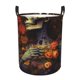 thumbnail image 1 of Fotbe Vintage Floral Skull Cesto de Ropa con Asas, Cesto Impermeable de Gran Capacidad, Bolsa de Lavado para Dormitorio, Cesto de Ropa con Ruedas y Asas-Small, 1 of 6