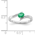 thumbnail image 2 of 925 Sterling Silver Emerald Diamond Ring Gemstone, 2 of 6