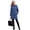 Evening Blue Herringbone, variant on Women's Plus Size Hooded Toggle Wool Coat
