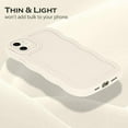thumbnail image 4 of Designed for iPhone 12 Case Phone Cover 6.1-Inch, Stone Cute Curly Wave Frame Shape Slim Soft TPU Gel Rubber Bumper Shockproof Protective Phone Cases, White, 4 of 17