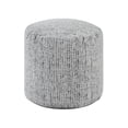 thumbnail image 1 of Puff Otomán Benzara Moderno Chenille Gris Claro Redondo 40 cm, 1 of 6