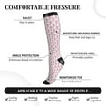 thumbnail image 2 of Rateoe Flamingo On Checkered Compression Socks for Women and Men 20-30mmHg-Circulation Support Socks Knee High Nurse Pregnant Running Medical and Travel Athletic, 2 of 7