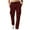 Wine, variant on Cosfo Joggers Men's Tactical Pants Straight-Leg Brown Full Athleisure Elastic Waist Solid Drawstring Men Pants