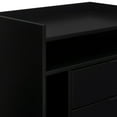 thumbnail image 6 of Walker Edison Mid-Century Modern 2-Drawer Wood Nightstand, Solid Black, 6 of 24