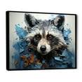 thumbnail image 2 of Designart "Clever Impish Gaze I" Animals Raccoon Floater Framed Canvas Wall Art, 2 of 5