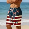 thumbnail image 4 of Amzcrzy Men Beach Shorts American Flag Print Mens Shorts Elastic Waist Dstring Quick Dry Casual Comfy Board Shorts for Fourth of July Summer Wear @11 M, 4 of 5
