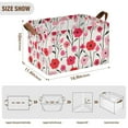 thumbnail image 7 of Yayeee Foldable Storage Basket for Shelves with Handles Set of 2 Waterproof Cloth Bins, Pink Floral, 7 of 7