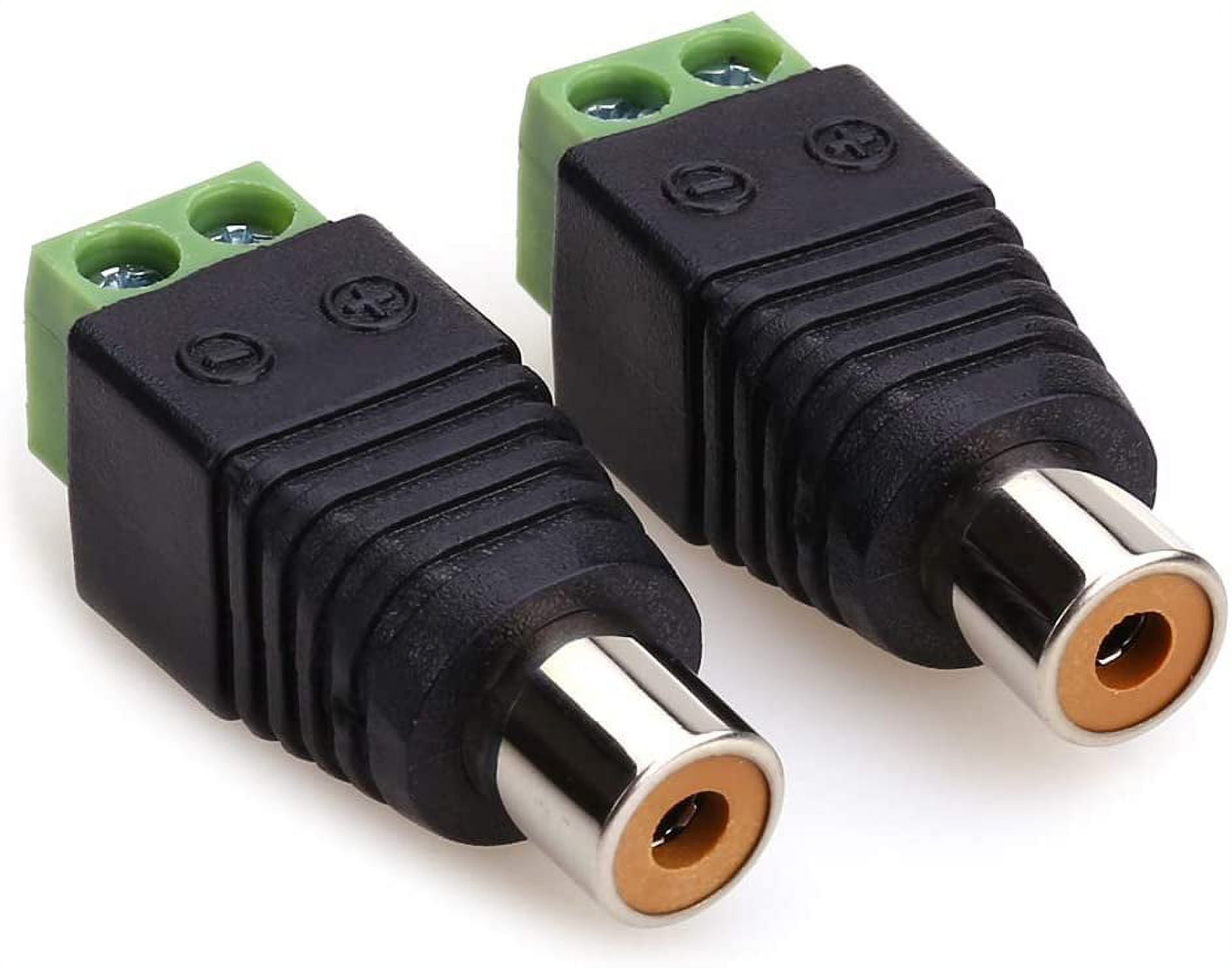 ATEKT Male RCA Solder Less Connectors (Pack of 2) RCA Connector