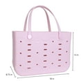 thumbnail image 4 of Mainstays All Purpose, Large EVA Flex Tote – 18in W x 8.75in D x 13in H – Waterproof, Washable - Pink Lemonade, 4 of 8