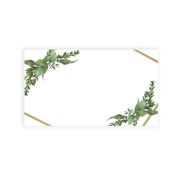 Koyal Wholesale Geometric Copper and Greenery Place Cards for Wedding Party Tables, Seating Name Place Cards, 60 Pk