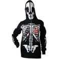 thumbnail image 2 of Women Full Face Mask Skull Skeleton Sweatshirt Halloween Costume Hoodie Black XXL, 2 of 6