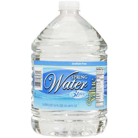 Great Value: Spring Water, 3 l