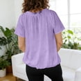 thumbnail image 5 of 2026 Womens Short Sleeve Tops Casual Summer Blouses Trendy, 5 of 6