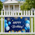 thumbnail image 5 of Blue Themed Happy Birthday Banner with Balloons Stars and Gifts Party Backdrop Background Decors for Birthday Party Photography Props and Decorations, 5 of 7