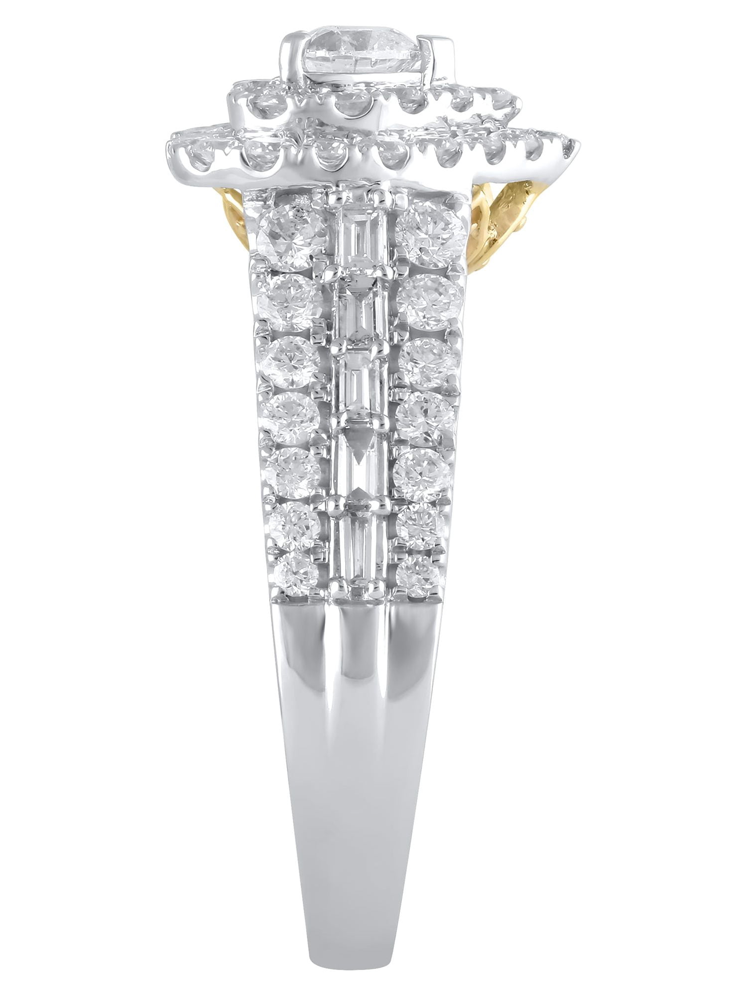 1-1/3 Carat T.W. (I2 clarity, H-I color) Brilliance Fine Jewelry Heart cut Diamond Engagement Ring in 10kt White Gold, Size 6