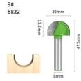 thumbnail image 2 of 8mm Shank Cover Box Bit Router Bit Wood Working Milling Cutter For Wood Bit Face Mill ,Great Multi-Purpose Application, 2 of 3