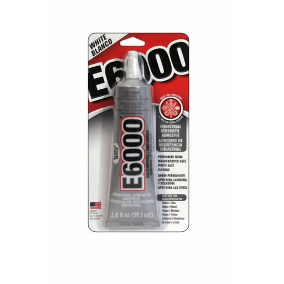 Eclectic E6000 Adhesive Glue, Industrial Strength, White, 800444, 2 fl. oz.