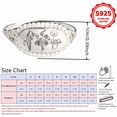 thumbnail image 6 of Rhodium Plated 925 Sterling Silver Elegant Bohemian Engraved Floral Ring for Women | Vintage Style, Daily & Party Occasion,-Size 8, 6 of 6