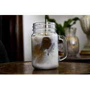 Mason Jar Glass Mugs with Handles Pint Size (16 ounce, 473 mL) Regular Mouth 24 Pieces