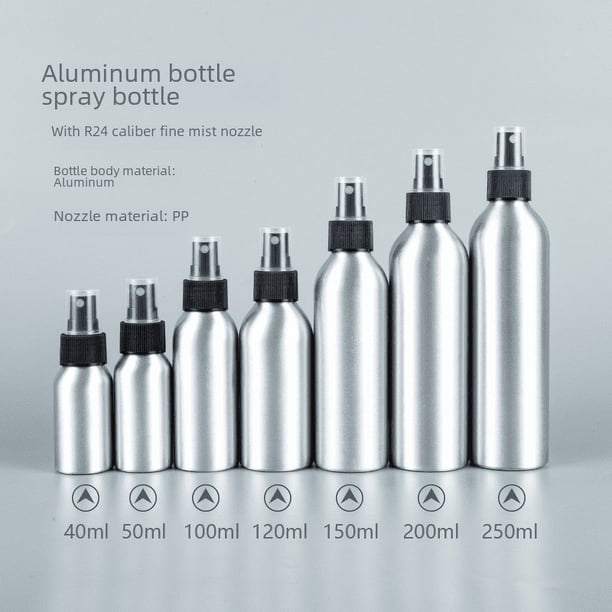 Botella de aluminio en spray, tónico, limpiador en spray, subenvasado, cebo en spray, 40-250 ml
