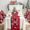 thumbnail image 4 of Camino de mesa navideño con diseño de tablero de ajedrez para cenas y reuniones familiares, 4 of 7